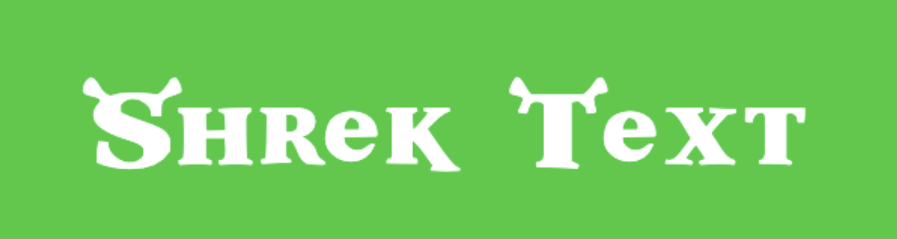 Shrek font style text preview